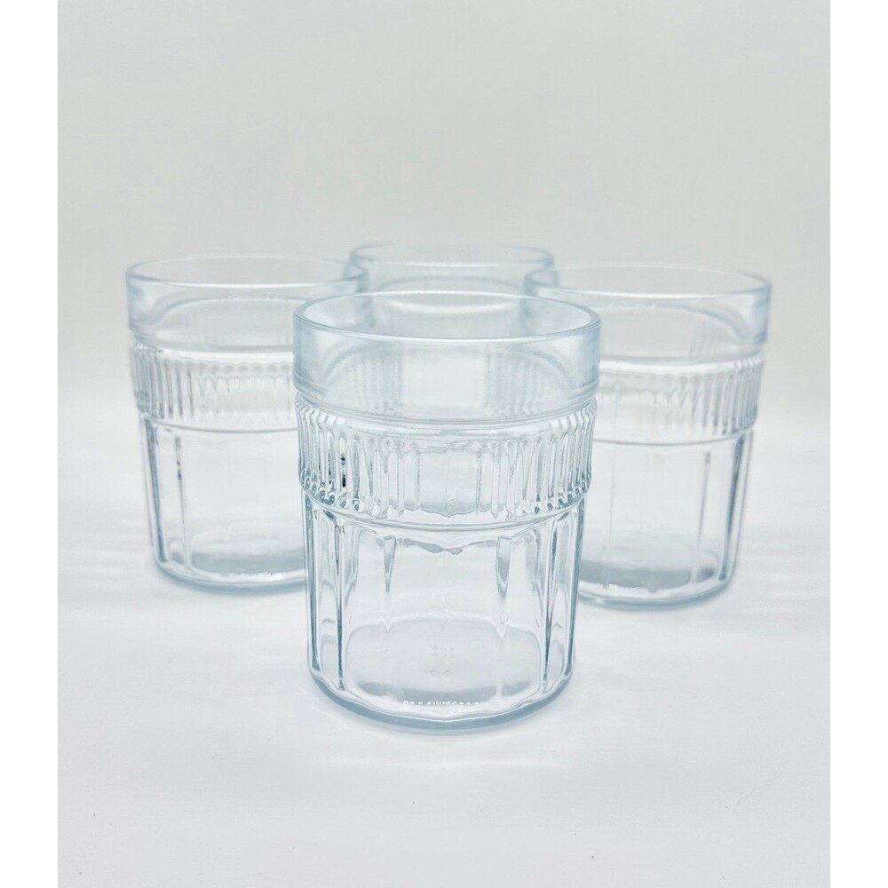 Set of 4 Anchor Hocking Annapolis double old fashioned highball glass drinkware